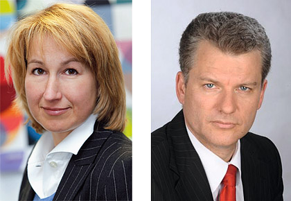 Martina Lenk, Geschäftsführerin Madsack Online, Hannover (links); Peter-Stefan Herbst, Chefredakteur Saarbrücker Zeitung (rechts)