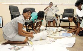 Botswana teachers use the news.